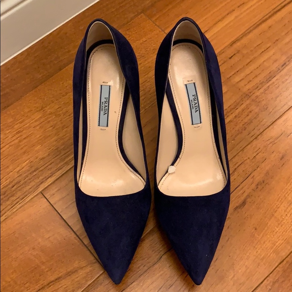 Navy prada heels